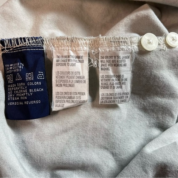 Vintage Tommy Jeans Heavy Cotton Button Down Shirt Men’s Beige Green Size Large - Picture 12 of 12